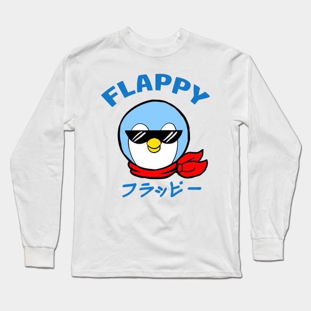Flappy the Bossy Penguin Long Sleeve T-Shirt by Wynsfield